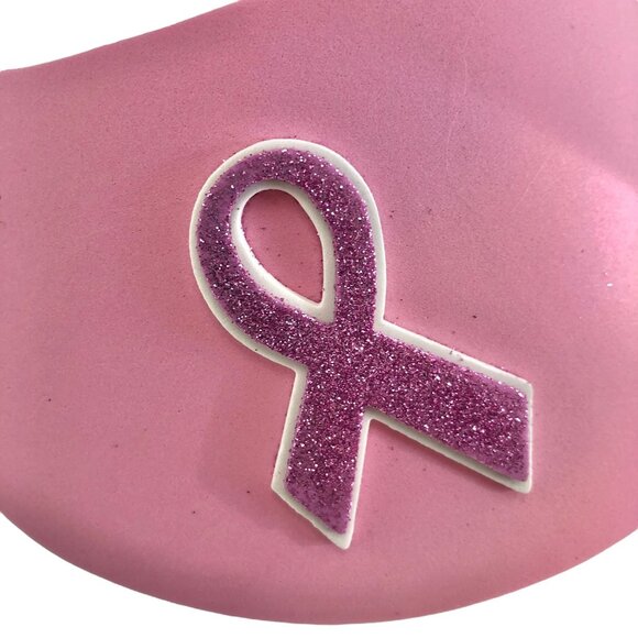 Breast Cancer Awareness Pink Ribbon Window Clings & Glitter Ribbon Visor - Picture 9 of 11